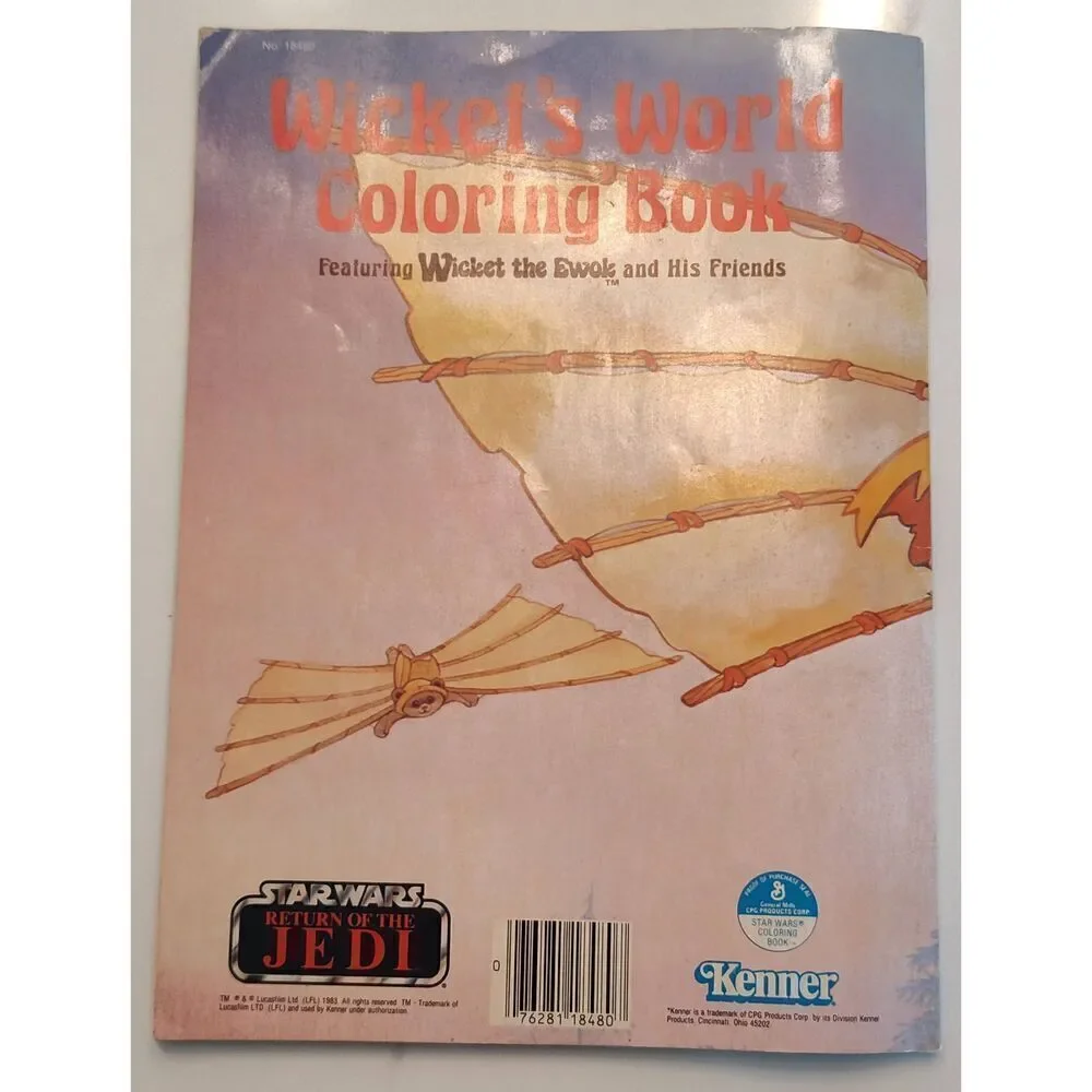 Star Wars Return of the Jedi ROTJ Wickets World Coloring Book Kenner 1983 #18480